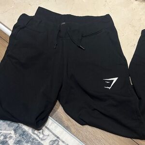Gymshark Black Joggers with White Logo